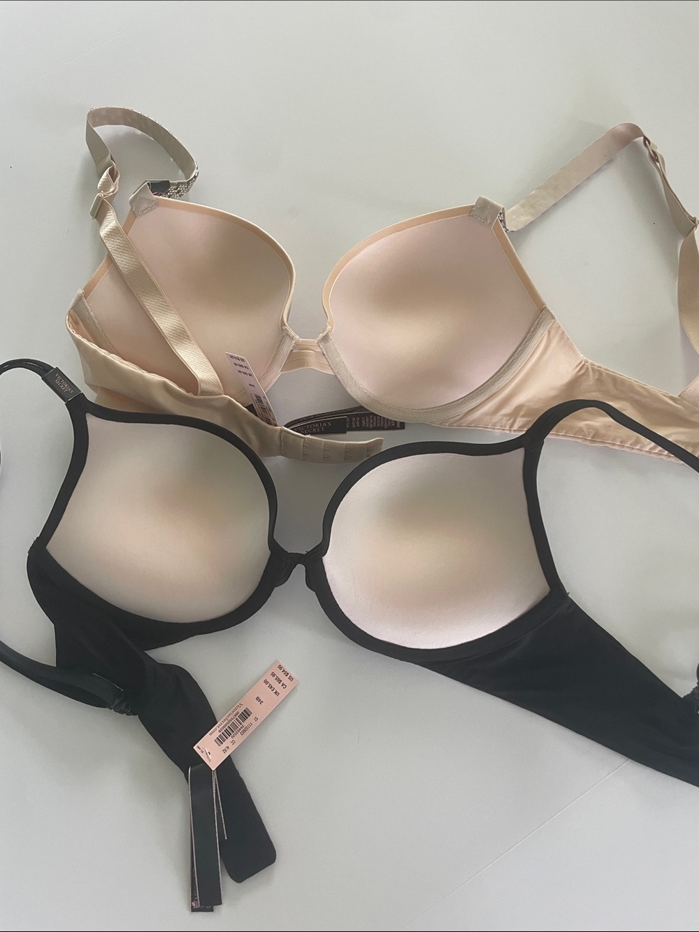 NWT Very Sexy Victoria's Secret Beige and Black Rhinestone Bra Duo 34 B - Picture 7 of 10
